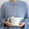 白山陶器 ポット Lサイズ ホワイト