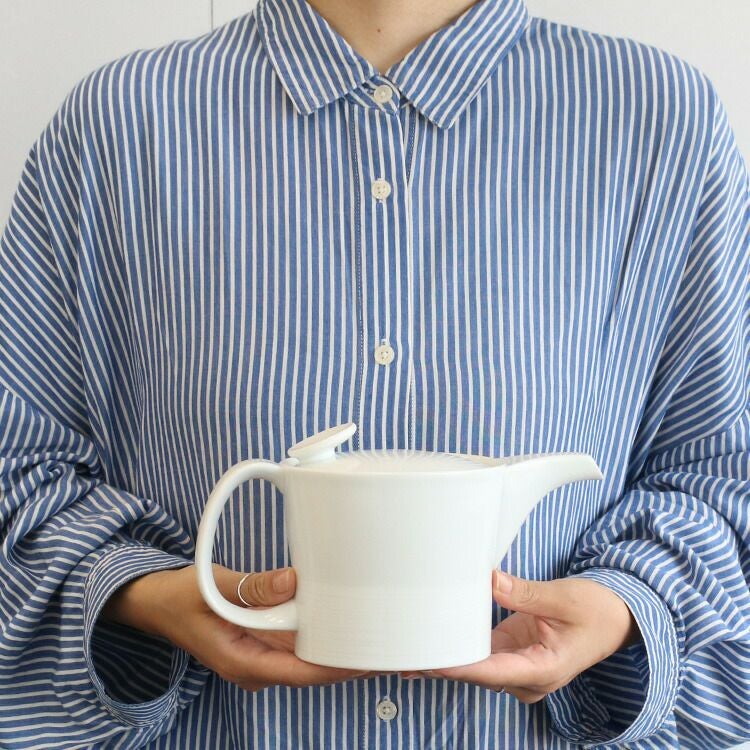 白山陶器 ポット Lサイズ ホワイト