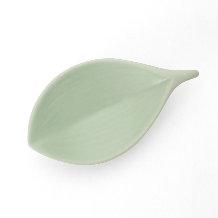 白山陶器 箸置き 8cm グリーン