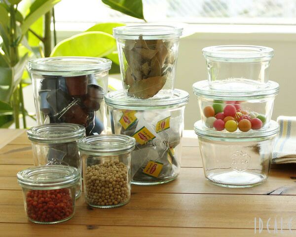 ウェック（WECK） モールド/Mold シェイプ ガラスキャニスター 80ml 直径Sサイズ