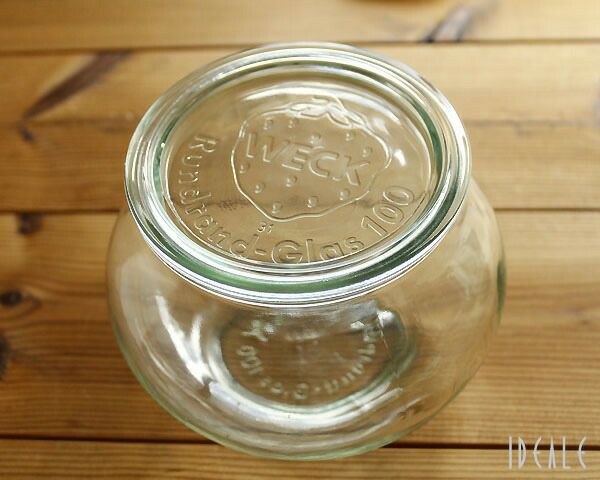 ウェック（WECK） デコ/Deco シェイプ ガラスキャニスター 1.0L 直径Lサイズ