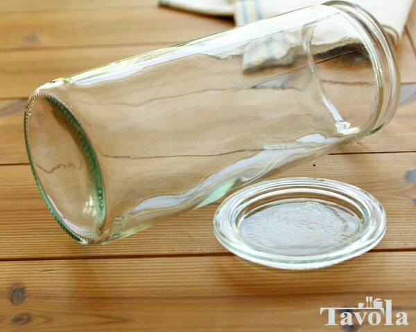 ウェック（WECK） ストレート/Straight プラスティックカバー付ストレートシェイプ1.0Lx6個セット