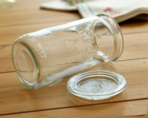 ウェック（WECK） ストレート/Straight プラスティックカバー付ストレートシェイプ340mlx6個セット