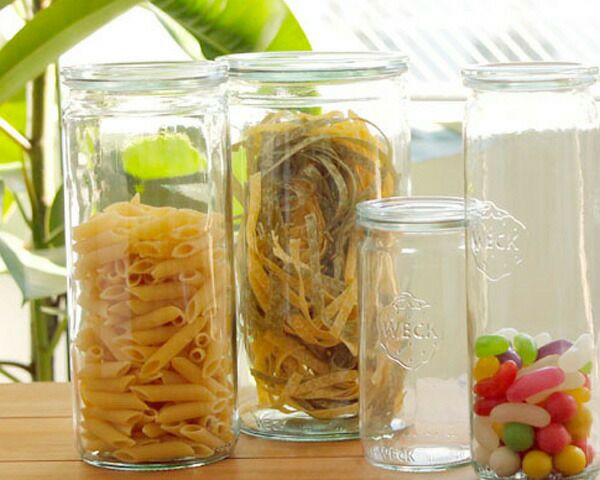 ウェック（WECK） ストレート/Straight プラスティックカバー付ストレートシェイプ340mlx6個セット