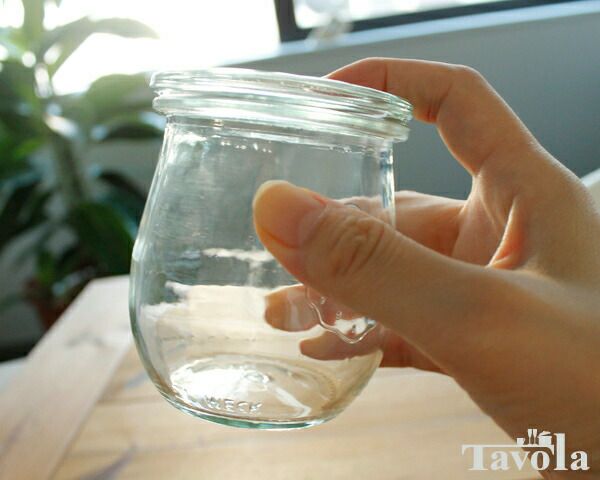 ウェック（WECK） チューリップ/Tulip パッキン&クリップ付チューリップシェイプ220mlx6個セット