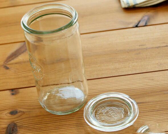 ウェック（WECK） ストレート/Straight パッキン&クリップ付ストレートシェイプ 340mlx6個セット