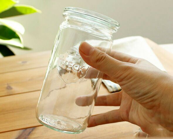 ウェック（WECK） ストレート/Straight パッキン&クリップ付ストレートシェイプ 340mlx6個セット