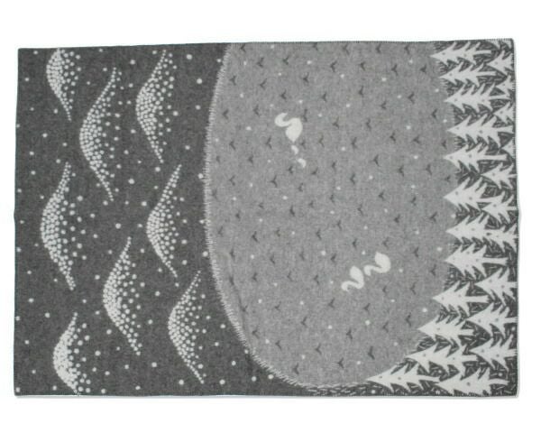 クリッパン（KLIPPAN） ミナ ペルホネン/mina perhonen レイクインザバレー ウール ブランケット グレー（グレイ）