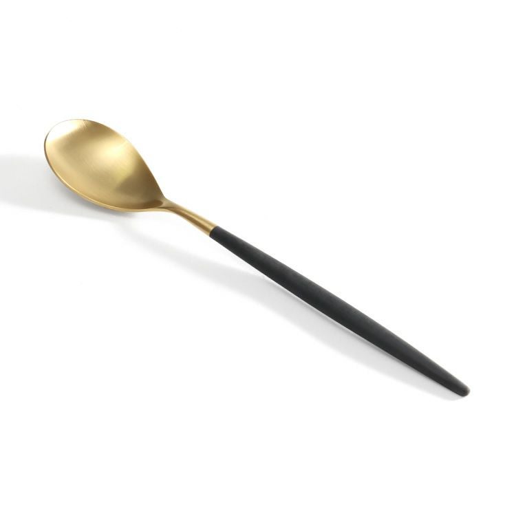 クチポール（Cutipol） ミオ/MIO ディナー3点＆カトラリーレストゴールド1点 ブラックマットゴールド