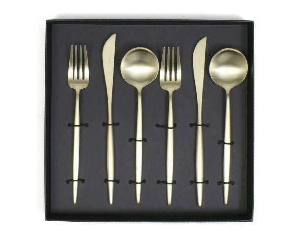 クチポール（Cutipol） ムーンマット/MOON MATT ディナー6点セット 化粧箱付 シャンパン