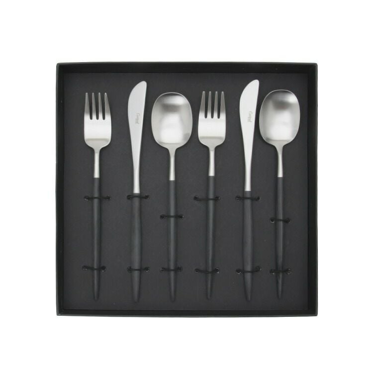 クチポール（Cutipol） ナウ/NAU ディナー6点セット 化粧箱付 ブラック