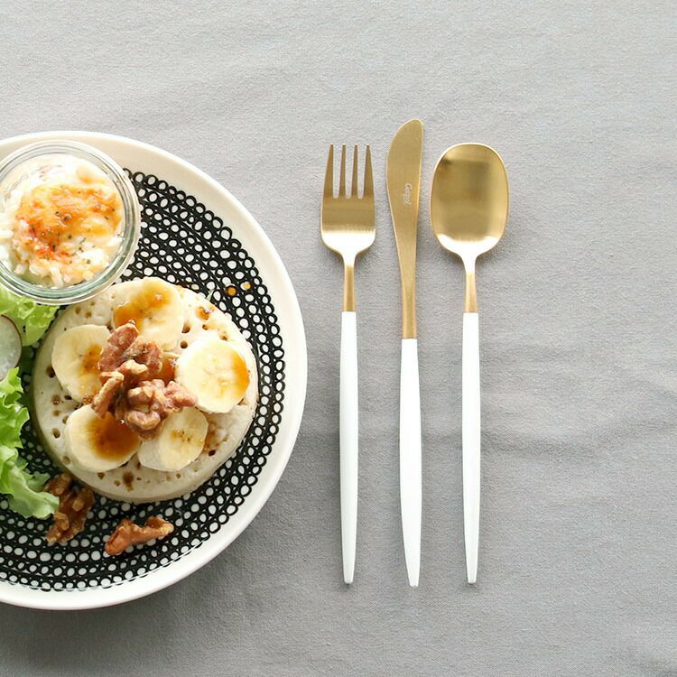 クチポール（Cutipol） ナウ/NAU デザート3点セット ホワイトマットゴールド