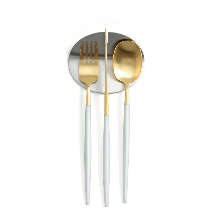 クチポール（Cutipol） ナウ/NAU デザート8点セット 化粧箱付 ホワイトマットゴールド