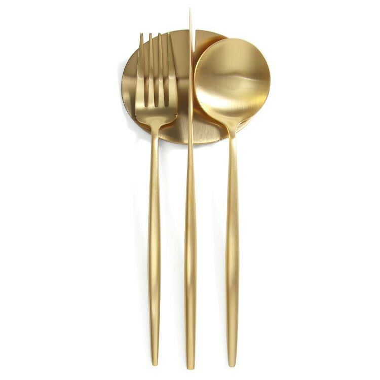 クチポール（Cutipol） ムーンマット/MOON MATT ディナー3点＆カトラリーレスト1点 ゴールド