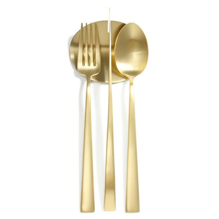 クチポール（Cutipol） デュナ/DUNA ディナー3点＆カトラリーレスト1点 ゴールド