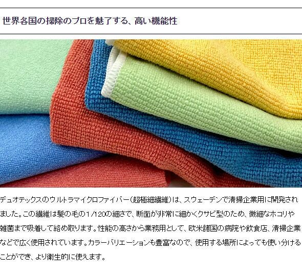 デュオテックス（Duotex） ダブルクロス/Premium Cloth Duo Knitted/Woven 洗剤なしでキレイになる ダブルクロス 25x25cm