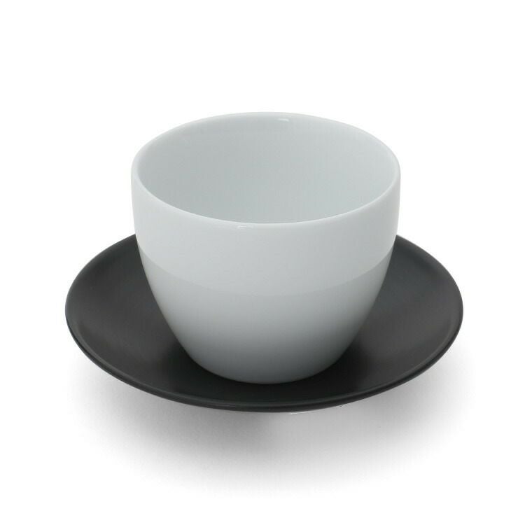 白山陶器 エスライン/S-line 湯のみ180ｍｌ＆陶茶托(ソーサー)12cm