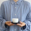 白山陶器 エスライン/S-line 湯のみ180ｍｌ＆陶茶托(ソーサー)12cm