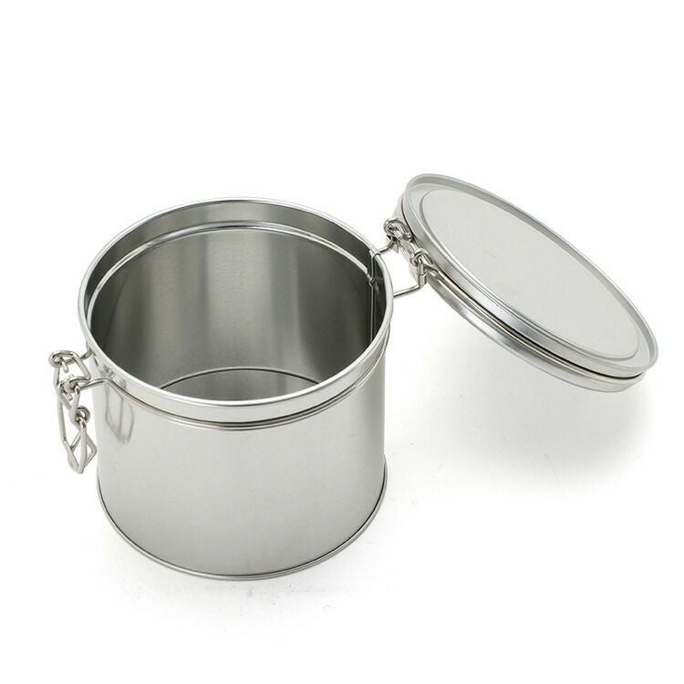 サイドバイサイド（SIDE BY SIDE） ブリキのお茶缶 3点セット シルバー