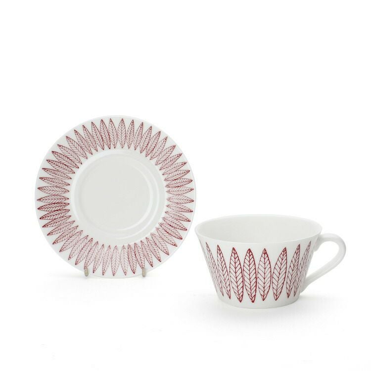 グスタフスベリ（Gustavsberg） サリックス/Salix ティーカップ＆ソーサー + プレート 22cm レッド 復刻版