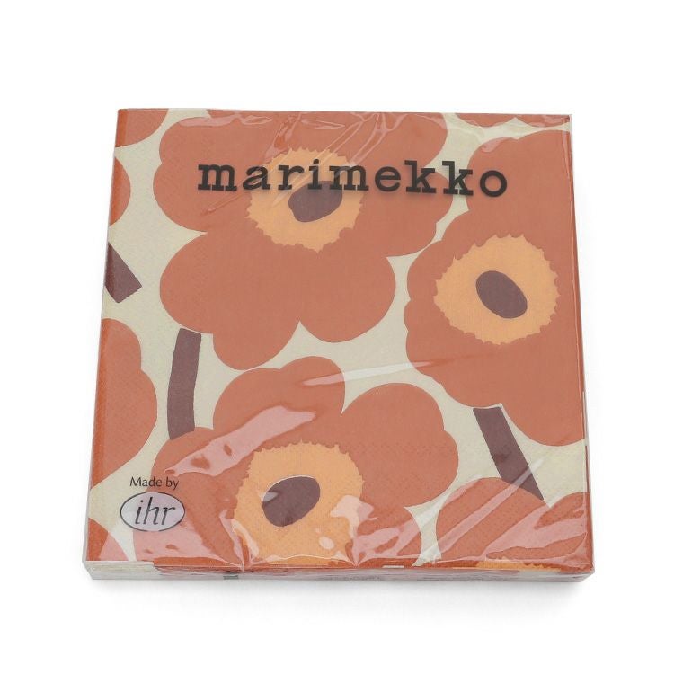 マリメッコ（marimekko） ウニッコ/UNIKKO ペーパーナプキン クリーム/テラコッタ