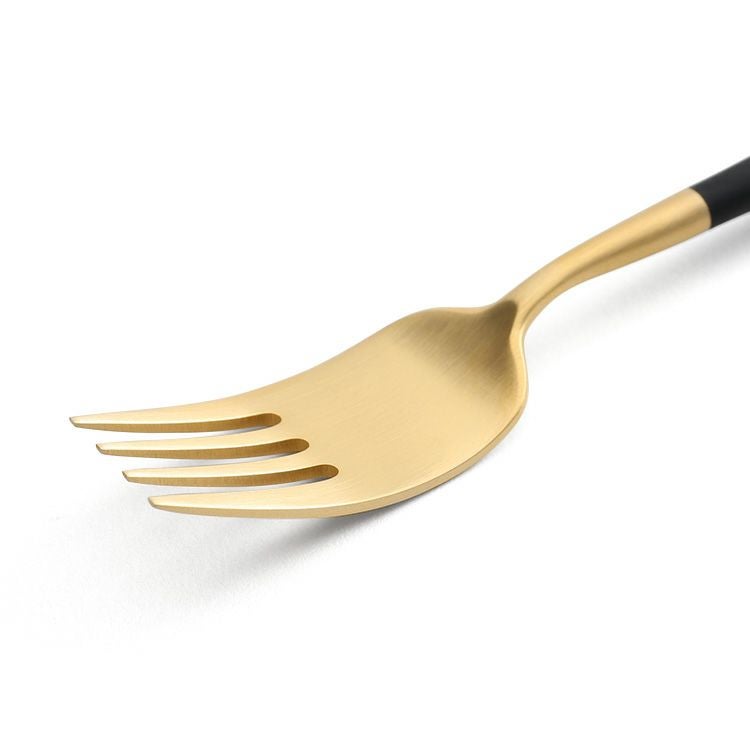 クチポール（Cutipol） ナウ/NAU デザートフォーク ブラックマットゴールド