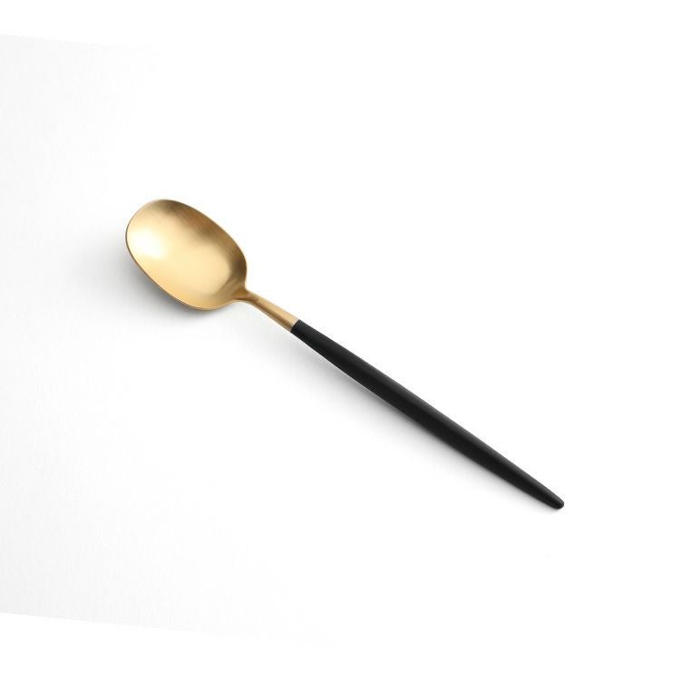 クチポール（Cutipol） ナウ/NAU デザート3点＆カトラリーレスト1点 ブラックトマットゴールド