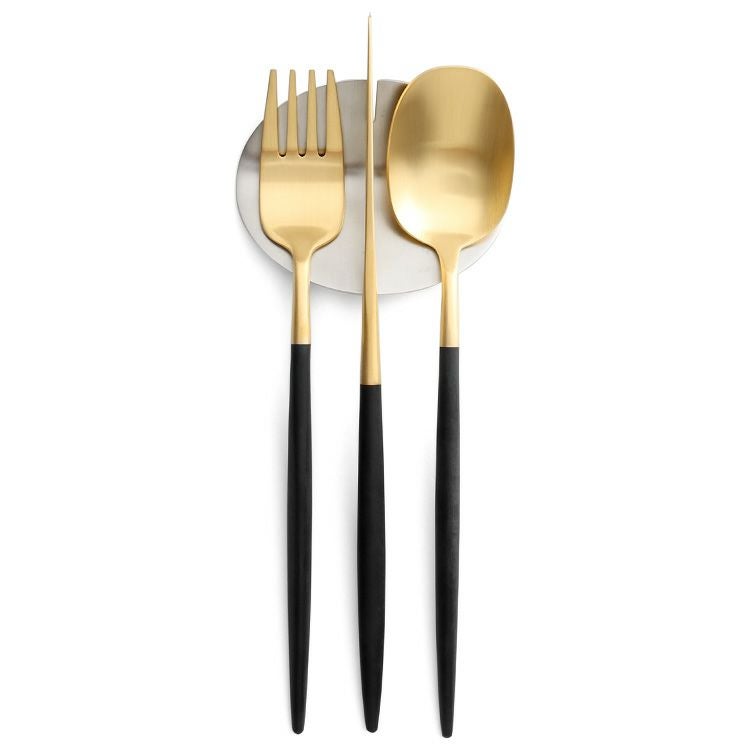 クチポール（Cutipol） ナウ/NAU ディナー8点セット 化粧箱付 ブラックマットゴールド