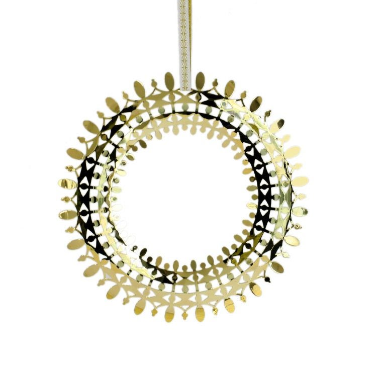 ビヨン・ヴィンブラッド（BJORN WIINBLAD） クリスマスリース 16cm ゴールド