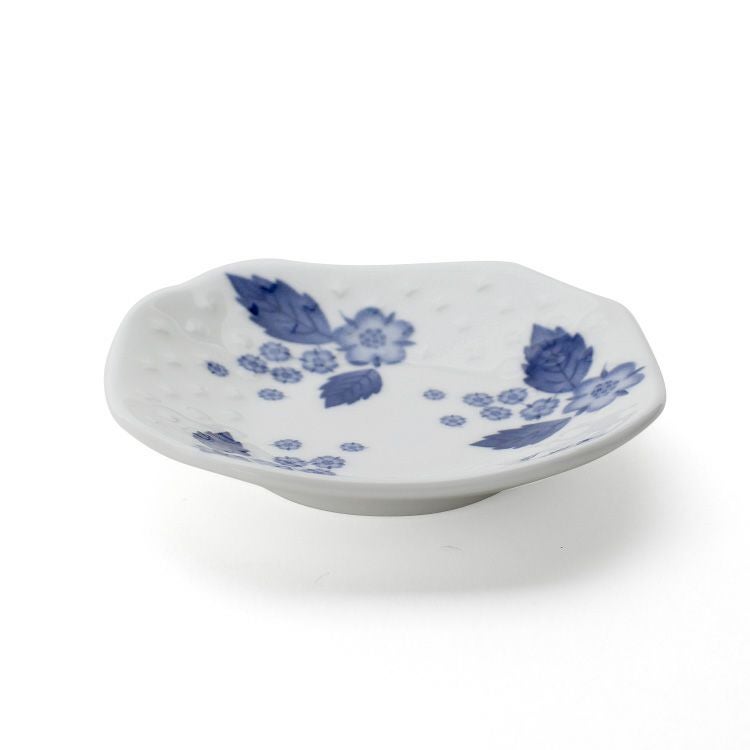 ウェッジウッド（WEDGWOOD） ストロベリーブルームインディゴ ソイディッシュ 5枚セット 9cm ホワイト