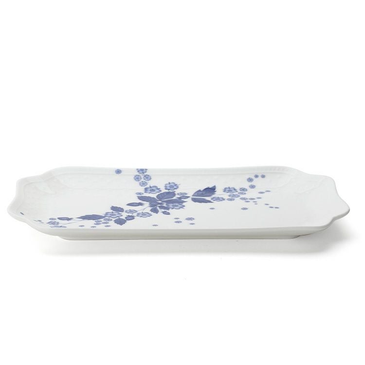 ウェッジウッド（WEDGWOOD） ストロベリーブルームインディゴ フィッシュディッシュ 25.5cm ホワイト