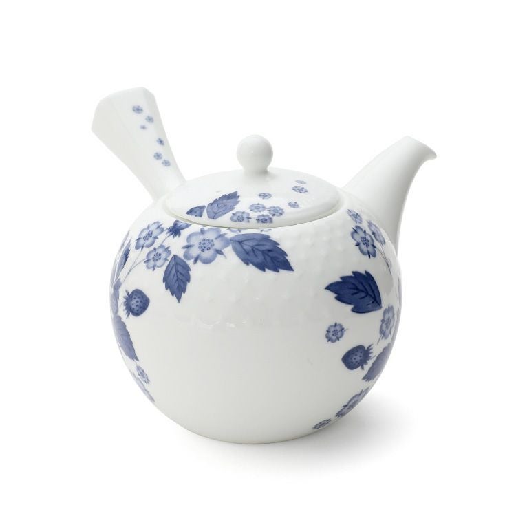ウェッジウッド（WEDGWOOD） ストロベリーブルームインディゴ ティーポット 470ml ホワイト