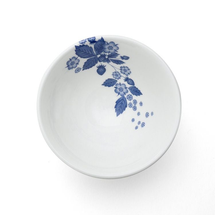 ウェッジウッド（WEDGWOOD） ストロベリーブルームインディゴ ライスボウル Lサイズ ホワイト