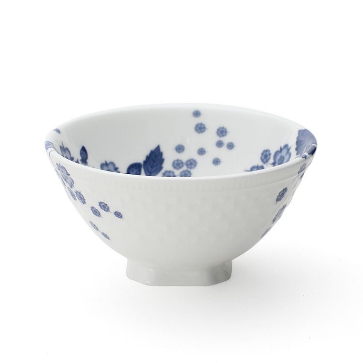 ウェッジウッド（WEDGWOOD） ストロベリーブルームインディゴ ライスボウル Mサイズ ホワイト
