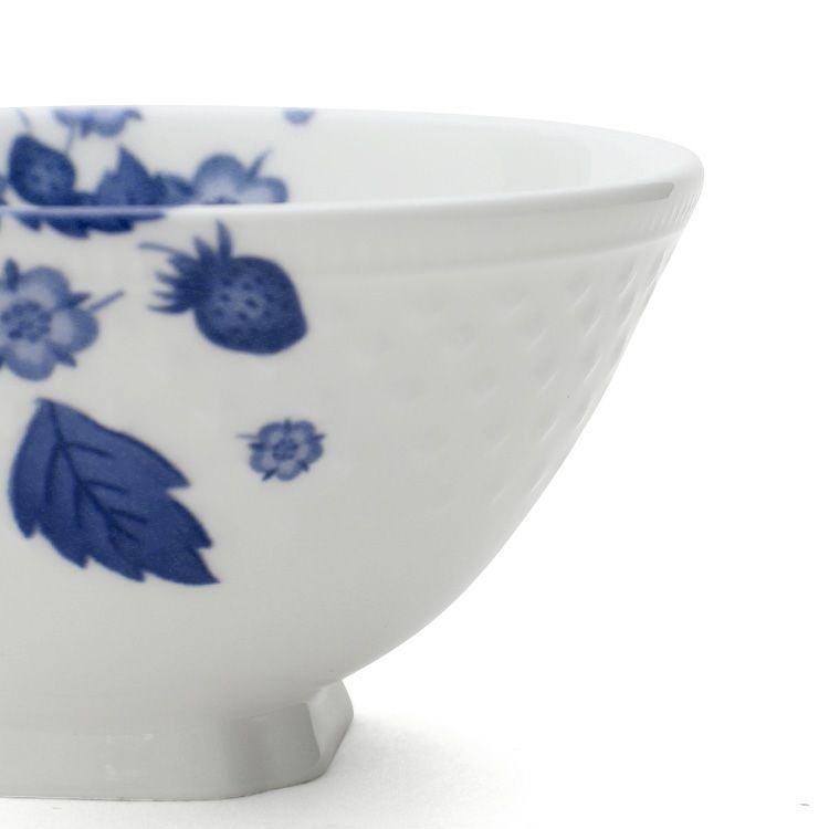 ウェッジウッド（WEDGWOOD） ストロベリーブルームインディゴ ライスボウル Mサイズ ホワイト