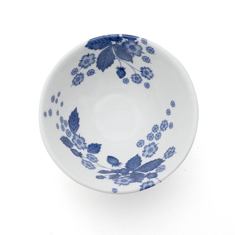 ウェッジウッド（WEDGWOOD） ストロベリーブルームインディゴ ライスボウル Mサイズ ホワイト