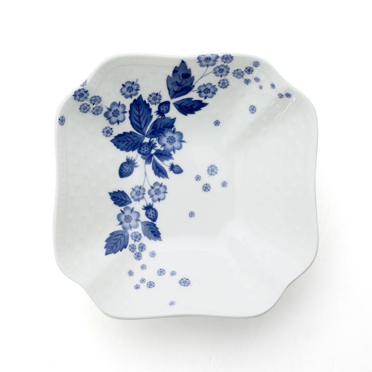 ウェッジウッド（WEDGWOOD） ストロベリーブルームインディゴ スモールボウル ホワイト