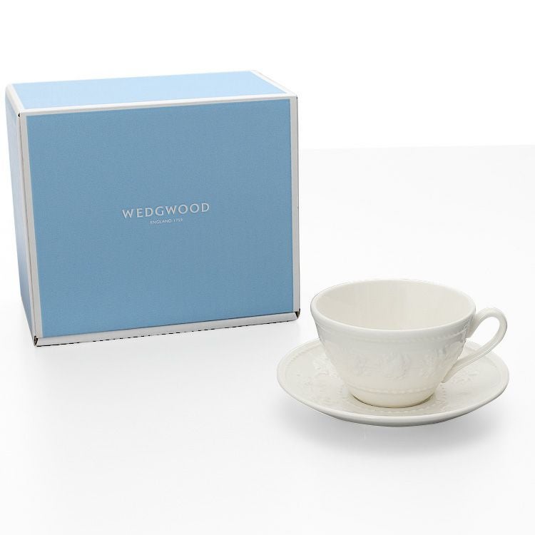 ウェッジウッド（WEDGWOOD） フェスティビティ/FESTIVITY ティーカップ&ソーサー アイボリー