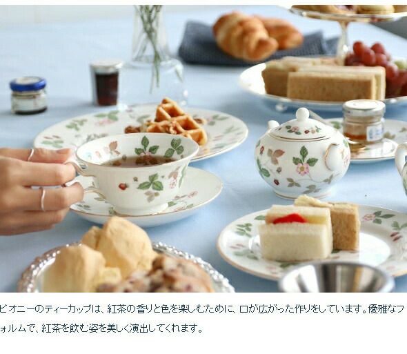 ウェッジウッド（WEDGWOOD） ワイルドストロベリー/Wild Strawberry ティー&コーヒーカップ&ソーサー