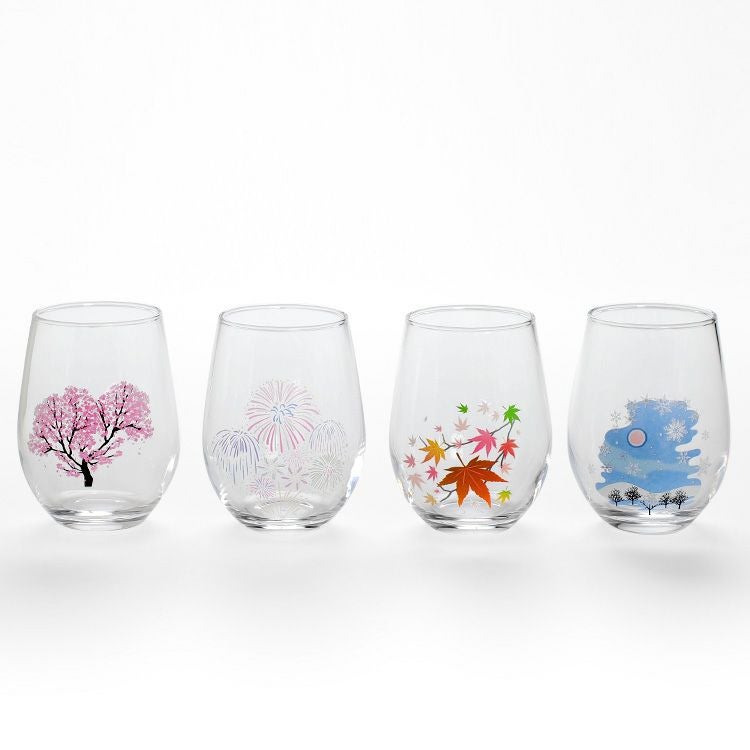 丸モ高木陶器 冷感 フリーグラス 4点セット クリア