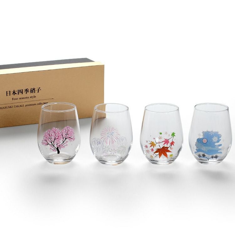 丸モ高木陶器 冷感 フリーグラス 4点セット クリア