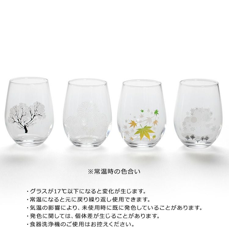 丸モ高木陶器 冷感 フリーグラス 4点セット クリア