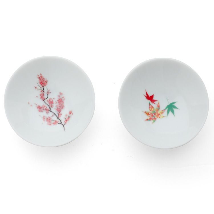 丸モ高木陶器 温感 平盃 ペア ホワイト