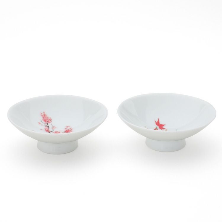 丸モ高木陶器 温感 平盃 ペア ホワイト