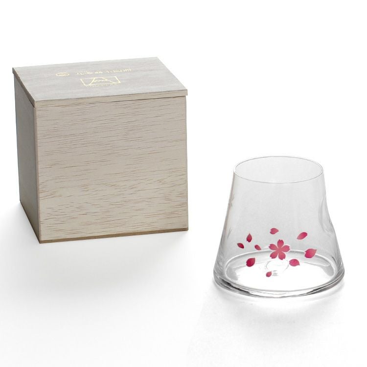 丸モ高木陶器 冷感 桜舞富士山 宝永グラス