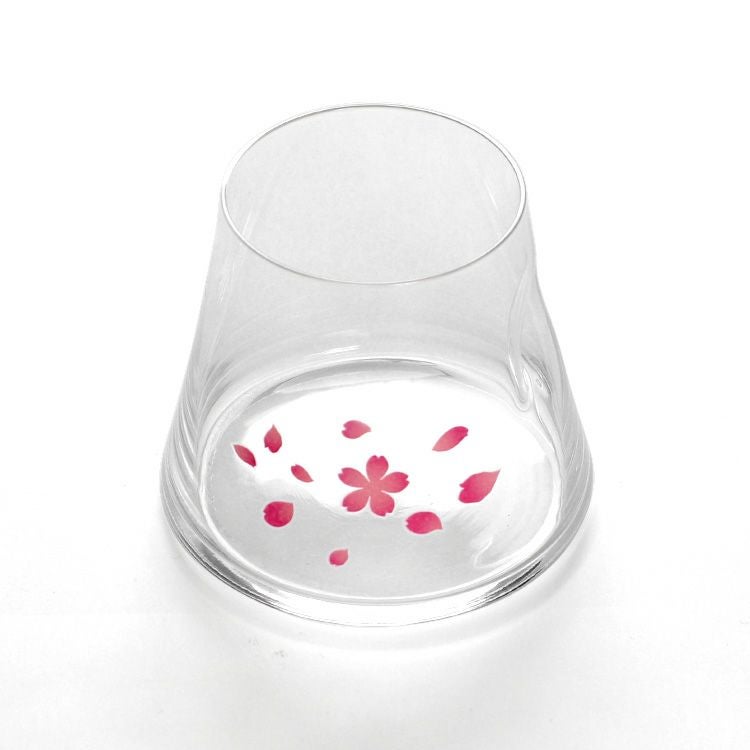 丸モ高木陶器 冷感 桜舞富士山 宝永グラス