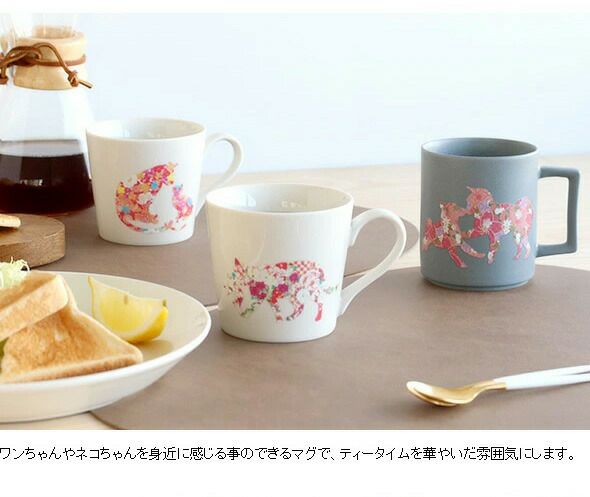 丸モ高木陶器 温感マグカップ 猫