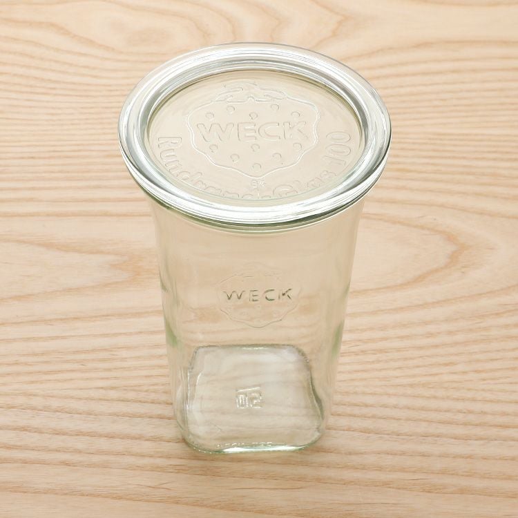 ウェック（WECK） クアドロ/Quadro ガラスキャニスター 795ml 直径Lサイズ 6個セット