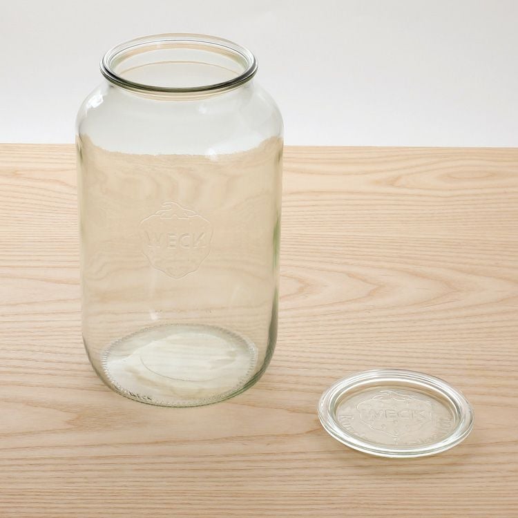 ウェック（WECK） ストレート/Straight パッキン&クリップ付ストレートシェイプ3000mlx6個セット