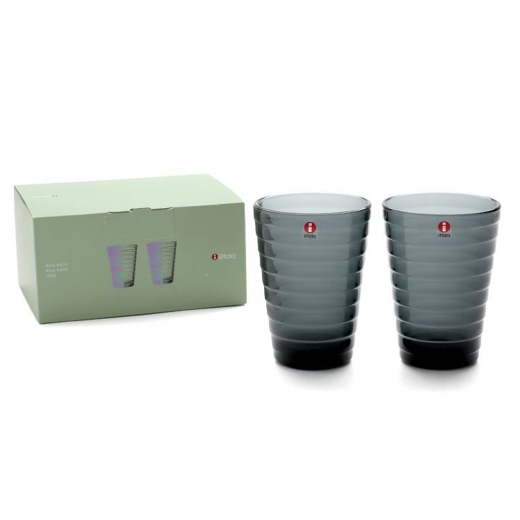 イッタラ（iittala） アイノアアルト/Aino Aalto ハイボール 330ml ペア ダークグレー